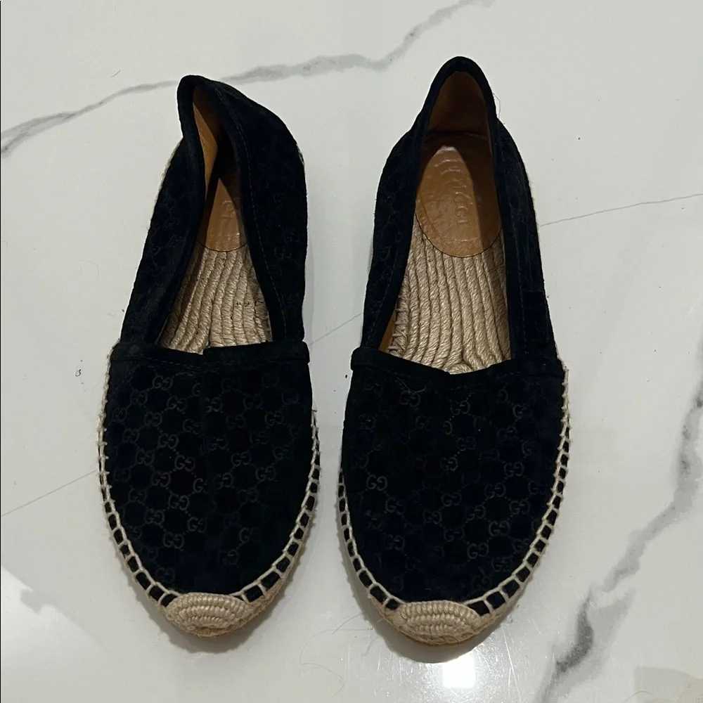 🚨SEND OFFERS🚨 Gucci Black Canvas Espadrilles